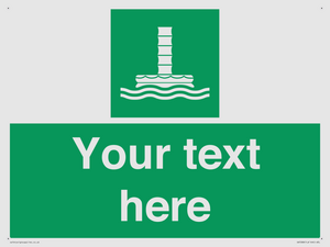 Custom sign safe condition Evacuation chute 